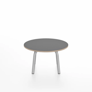 Emeco Parrish Low Table - Round Top Coffee Tables Emeco Table Top 24" Clear Anodized Aluminum Gray Laminate Plywood