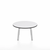 Emeco Parrish Low Table - Round Top Coffee Tables Emeco Table Top 24" Clear Anodized Aluminum White HPL