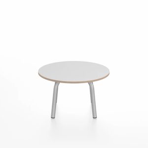 Emeco Parrish Low Table - Round Top Coffee Tables Emeco Table Top 24" Clear Anodized Aluminum Black Laminate Plywood