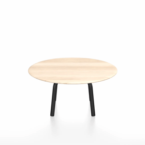 Emeco Parrish Low Table - Round Top Coffee Tables Emeco Table Top 30" Black Powder Coated Aluminum Accoya Wood