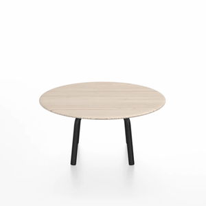 Emeco Parrish Low Table - Round Top Coffee Tables Emeco Table Top 30" Black Powder Coated Aluminum Ash Wood