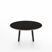 Emeco Parrish Low Table - Round Top Coffee Tables Emeco Table Top 30" Black Powder Coated Aluminum Black Laminate Plywood