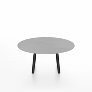 Emeco Parrish Low Table - Round Top Coffee Tables Emeco Table Top 30" Black Powder Coated Aluminum Brushed Aluminum
