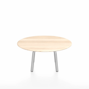 Emeco Parrish Low Table - Round Top Coffee Tables Emeco Table Top 30" Clear Anodized Aluminum Accoya Wood