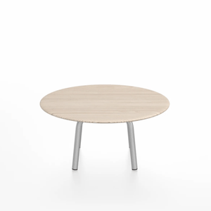 Emeco Parrish Low Table - Round Top Coffee Tables Emeco Table Top 30" Clear Anodized Aluminum Ash Wood