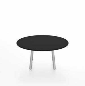 Emeco Parrish Low Table - Round Top Coffee Tables Emeco Table Top 30" Clear Anodized Aluminum Black HPL