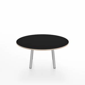 Emeco Parrish Low Table - Round Top Coffee Tables Emeco Table Top 30" Clear Anodized Aluminum Black Laminate Plywood