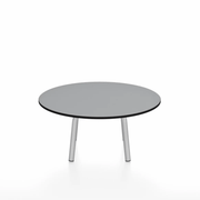 Emeco Parrish Low Table - Round Top Coffee Tables Emeco Table Top 30" Clear Anodized Aluminum Gray HPL
