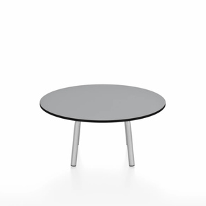 Emeco Parrish Low Table - Round Top Coffee Tables Emeco Table Top 30" Clear Anodized Aluminum Gray HPL
