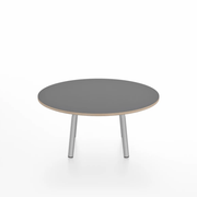 Emeco Parrish Low Table - Round Top Coffee Tables Emeco Table Top 30" Clear Anodized Aluminum Gray Laminate Plywood