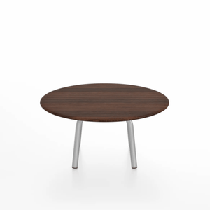 Emeco Parrish Low Table - Round Top Coffee Tables Emeco Table Top 30" Clear Anodized Aluminum Walnut Wood