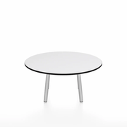Emeco Parrish Low Table - Round Top Coffee Tables Emeco Table Top 30" Clear Anodized Aluminum White HPL