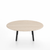 Emeco Parrish Low Table - Round Top Coffee Tables Emeco Table Top 36" Black Powder Coated Aluminum Ash Wood