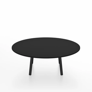 Emeco Parrish Low Table - Round Top Coffee Tables Emeco Table Top 36" Black Powder Coated Aluminum Black HPL