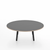 Emeco Parrish Low Table - Round Top Coffee Tables Emeco Table Top 36" Black Powder Coated Aluminum Gray Laminate Plywood