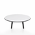 Emeco Parrish Low Table - Round Top Coffee Tables Emeco Table Top 36" Black Powder Coated Aluminum White HPL