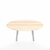 Emeco Parrish Low Table - Round Top Coffee Tables Emeco Table Top 36" Clear Anodized Aluminum Accoya Wood