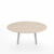 Emeco Parrish Low Table - Round Top Coffee Tables Emeco Table Top 36" Clear Anodized Aluminum Ash Wood