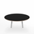 Emeco Parrish Low Table - Round Top Coffee Tables Emeco Table Top 36" Clear Anodized Aluminum Black Laminate Plywood