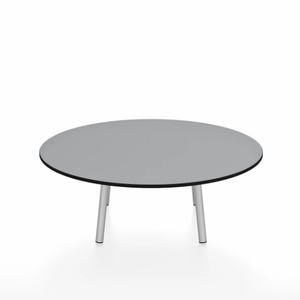 Emeco Parrish Low Table - Round Top Coffee Tables Emeco Table Top 36" Clear Anodized Aluminum Gray HPL