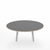 Emeco Parrish Low Table - Round Top Coffee Tables Emeco Table Top 36" Clear Anodized Aluminum Gray Laminate Plywood