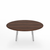 Emeco Parrish Low Table - Round Top Coffee Tables Emeco Table Top 36" Clear Anodized Aluminum Walnut Wood