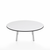 Emeco Parrish Low Table - Round Top Coffee Tables Emeco Table Top 36" Clear Anodized Aluminum White HPL