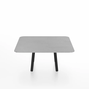 Emeco Parrish Low Table - Square Top Coffee Tables Emeco Table Top 30" Black Powder Coated Aluminum Brushed Aluminum