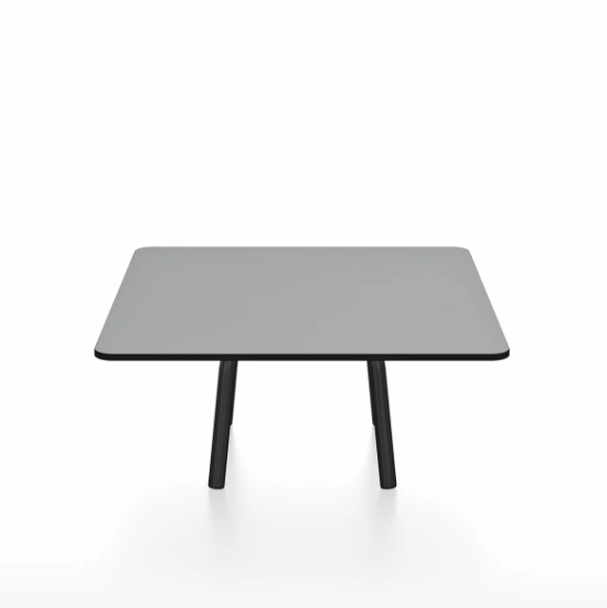 Emeco Parrish Low Table - Square Top Coffee Tables Emeco Table Top 30" Black Powder Coated Aluminum Gray HPL