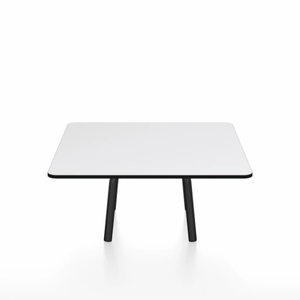 Emeco Parrish Low Table - Square Top Coffee Tables Emeco Table Top 30" Black Powder Coated Aluminum White HPL