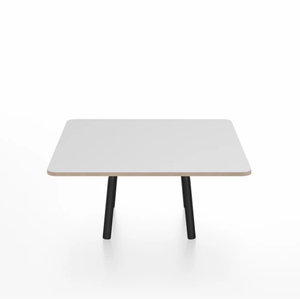 Emeco Parrish Low Table - Square Top Coffee Tables Emeco Table Top 30" Black Powder Coated Aluminum White Laminate Plywood