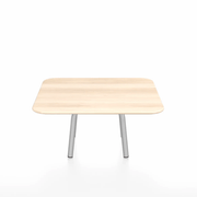 Emeco Parrish Low Table - Square Top Coffee Tables Emeco Table Top 30" Clear Anodized Aluminum Accoya Wood