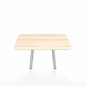 Emeco Parrish Low Table - Square Top Coffee Tables Emeco Table Top 30" Clear Anodized Aluminum Accoya Wood
