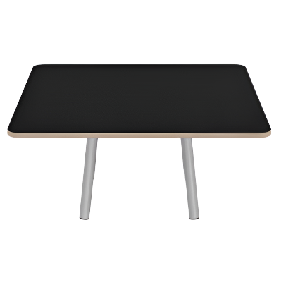 Emeco Parrish Low Table - Square Top Coffee Tables Emeco Table Top 30&quot; Clear Anodized Aluminum Black Laminate Plywood