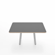 Emeco Parrish Low Table - Square Top Coffee Tables Emeco Table Top 30" Clear Anodized Aluminum Gray Laminate Plywood