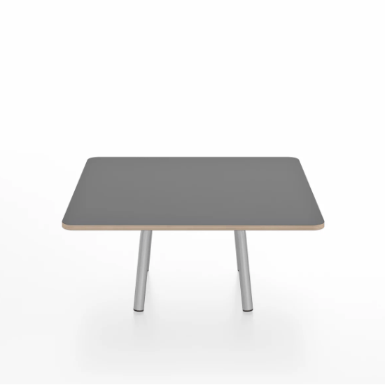 Emeco Parrish Low Table - Square Top Coffee Tables Emeco Table Top 30" Clear Anodized Aluminum Gray Laminate Plywood