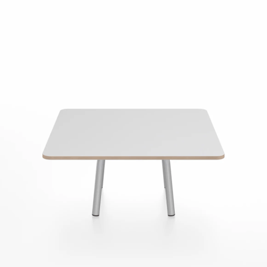 Emeco Parrish Low Table - Square Top Coffee Tables Emeco Table Top 30" Clear Anodized Aluminum White Laminate Plywood