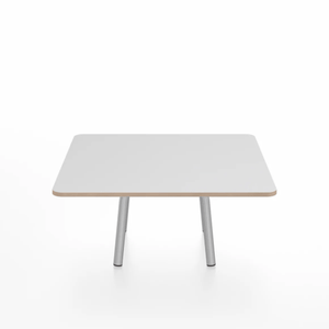 Emeco Parrish Low Table - Square Top Coffee Tables Emeco Table Top 30" Clear Anodized Aluminum White Laminate Plywood