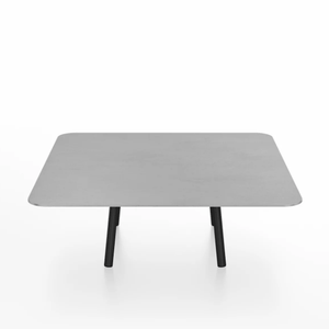 Emeco Parrish Low Table - Square Top Coffee Tables Emeco Table Top 36" Black Powder Coated Aluminum Brushed Aluminum