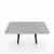 Emeco Parrish Low Table - Square Top Coffee Tables Emeco Table Top 36" Black Powder Coated Aluminum Brushed Aluminum