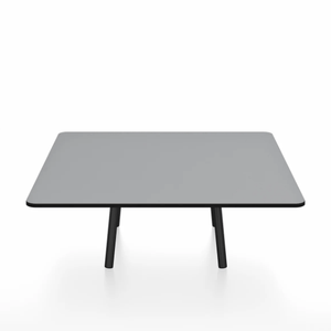Emeco Parrish Low Table - Square Top Coffee Tables Emeco Table Top 36" Black Powder Coated Aluminum Gray HPL