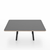 Emeco Parrish Low Table - Square Top Coffee Tables Emeco Table Top 36" Black Powder Coated Aluminum Gray Laminate Plywood