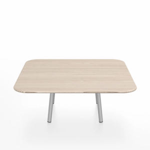 Emeco Parrish Low Table - Square Top Coffee Tables Emeco Table Top 36" Clear Anodized Aluminum Ash Wood