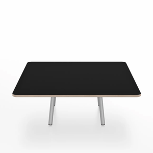 Emeco Parrish Low Table - Square Top Coffee Tables Emeco Table Top 36" Clear Anodized Aluminum Black Laminate Plywood