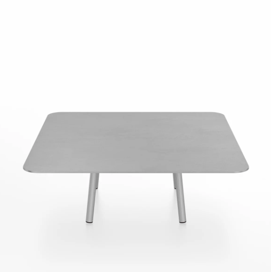 Emeco Parrish Low Table - Square Top Coffee Tables Emeco Table Top 36" Clear Anodized Aluminum Brushed Aluminum