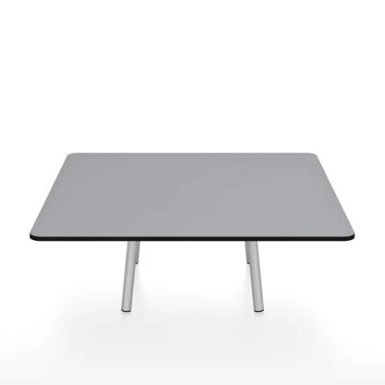 Emeco Parrish Low Table - Square Top Coffee Tables Emeco Table Top 36" Clear Anodized Aluminum Gray HPL