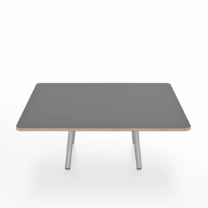Emeco Parrish Low Table - Square Top Coffee Tables Emeco Table Top 36" Clear Anodized Aluminum Gray Laminate Plywood