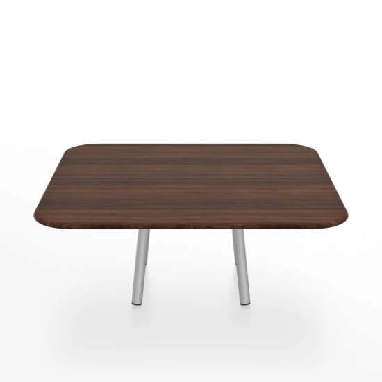 Emeco Parrish Low Table - Square Top Coffee Tables Emeco Table Top 36" Clear Anodized Aluminum Walnut Wood