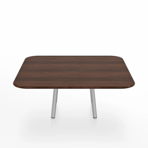 Emeco Parrish Low Table - Square Top Coffee Tables Emeco Table Top 36" Clear Anodized Aluminum Walnut Wood