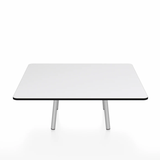 Emeco Parrish Low Table - Square Top Coffee Tables Emeco Table Top 36" Clear Anodized Aluminum White HPL